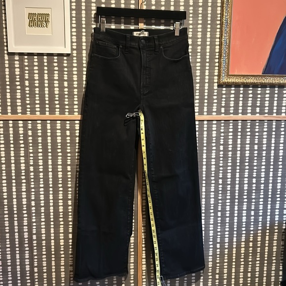 Madewell The Perfect Vintage Black Wide-Leg Jeans Size 28 - Picture 11 of 12